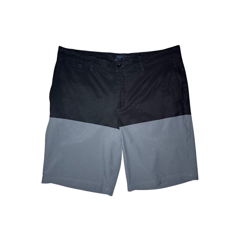Nike Golf Dri-FIT Shorts Mens 34 Black Gray Colorblock
